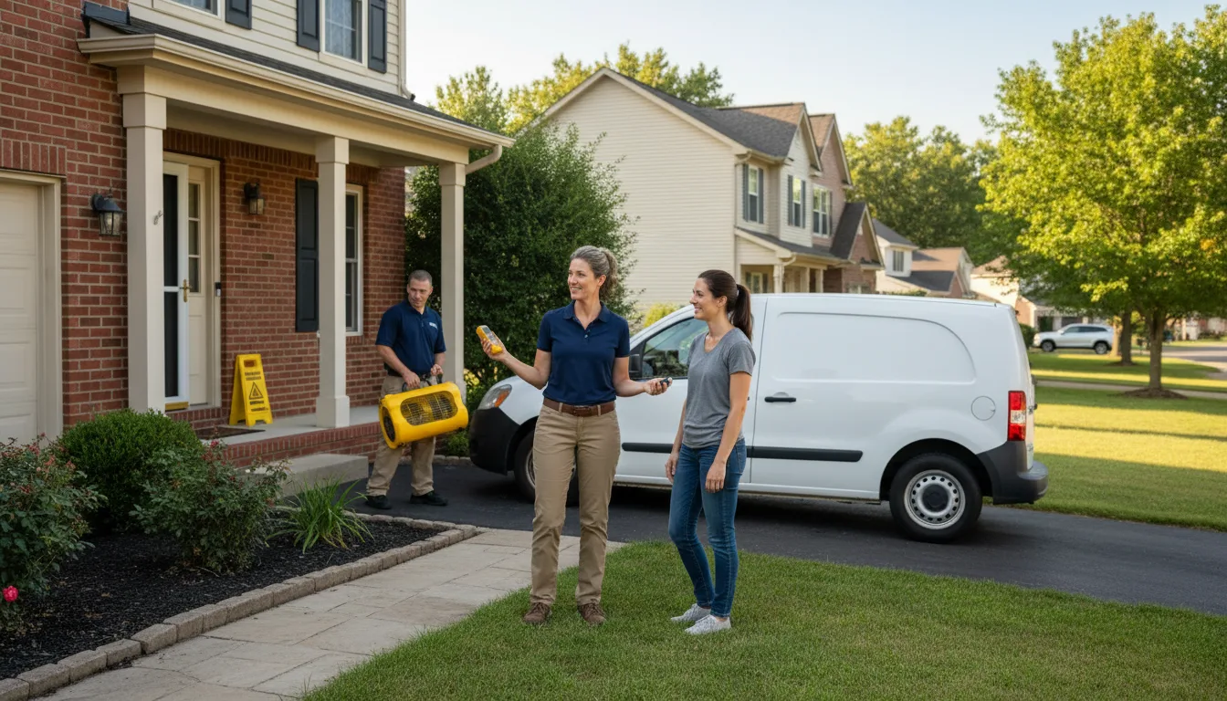 Water restoration image for Dehumidification And Cleanup Services in Mount Pleasant, TN
